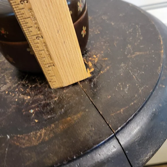 Vintage Round Japanese Lacquer Box with Lid & Decorative Abelone Inlay S… - Picture 9 of 9